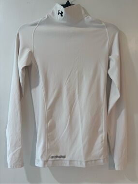 Under Armour White Long Sleeve Coldgear Compression Top